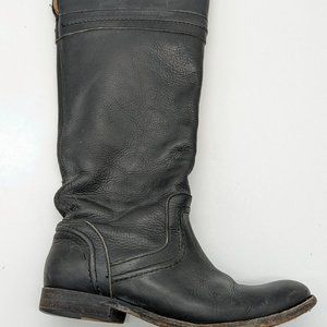 Frye Womens Black Melissa 76442 Leather Knee High Riding Boots Size 6.5 B